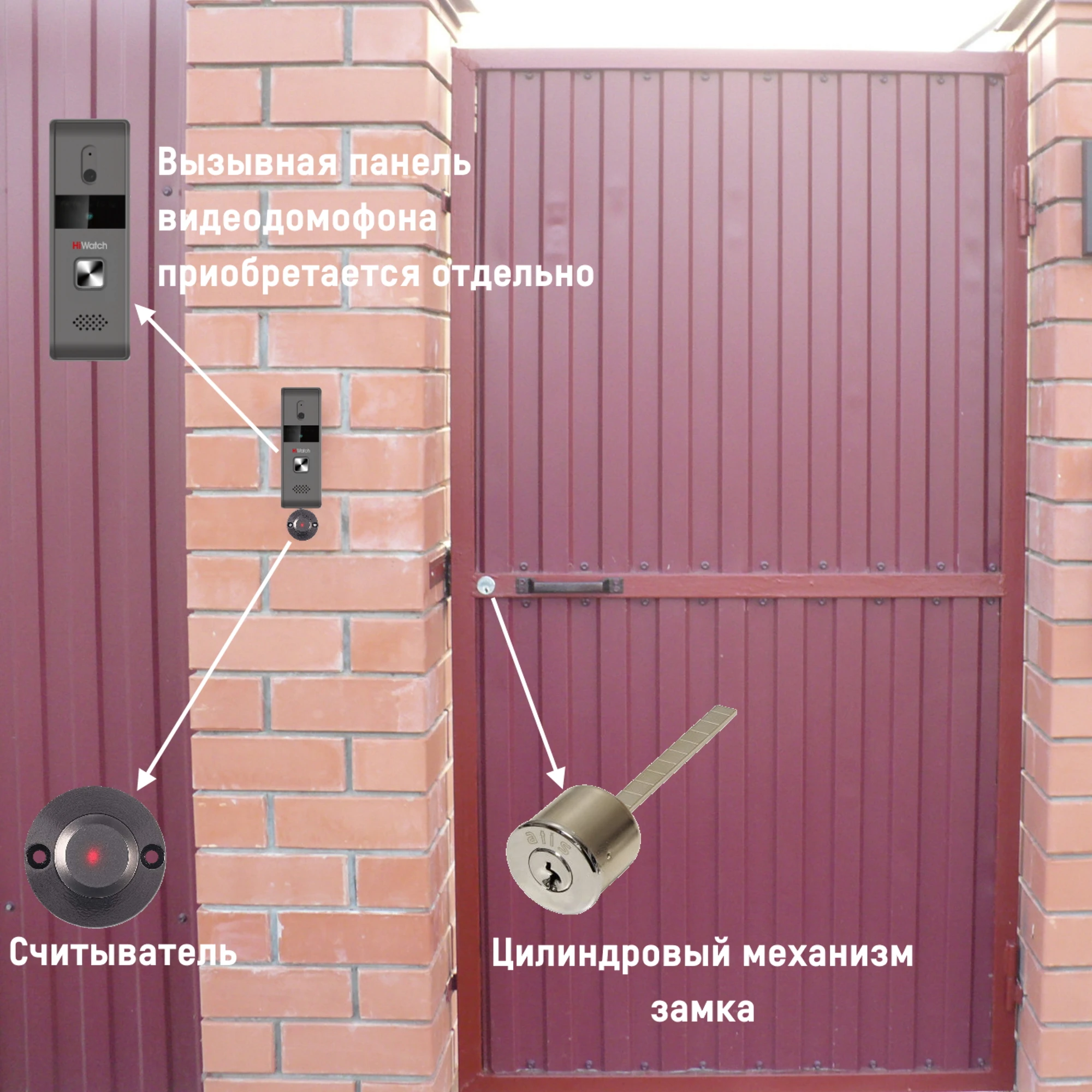 Домофон для частного дома с электромеханическим замком на калитку
