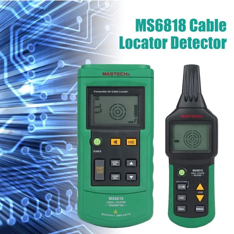 Кабельный локатор Mastech MS-6818. Ms6818, прибор (локатор) для поиска скрытой проводки, кабеля. Детектор для обнаружения подземных кабеля. Кабельный локатор ms6818 АЛИЭКСПРЕСС