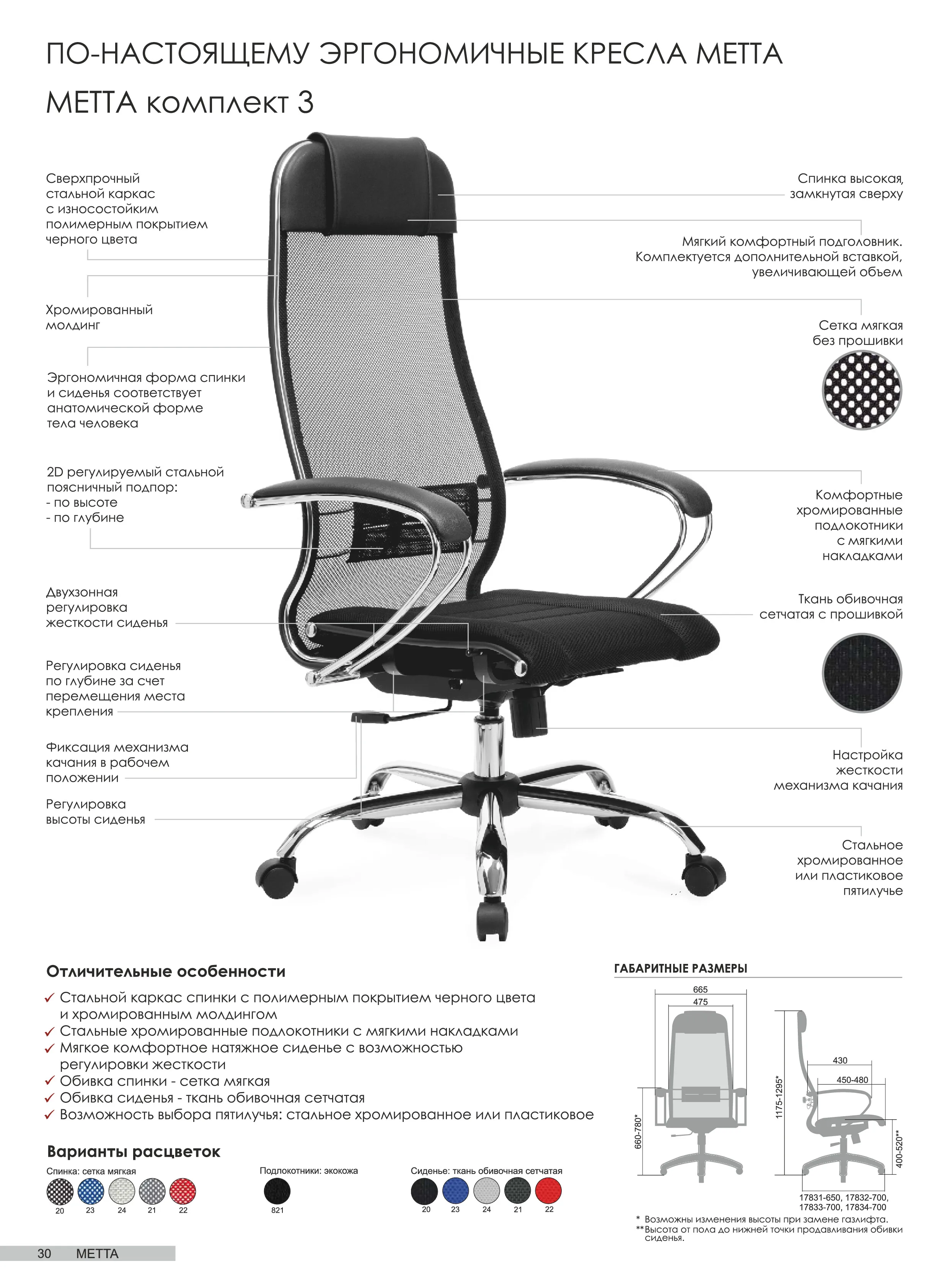 Кресло офисное Метта ms71